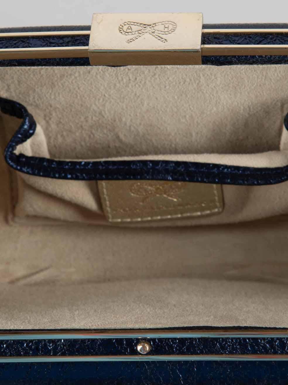 Women's Anya Hindmarch Navy Marano Music Box Clutch