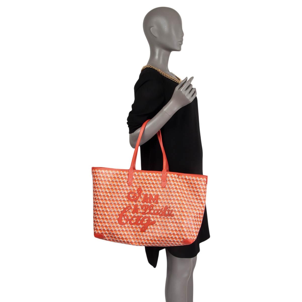 Women's ANYA HINDMARCH orange cotton I'M NOT A PLASTIC BAG Tote Bag