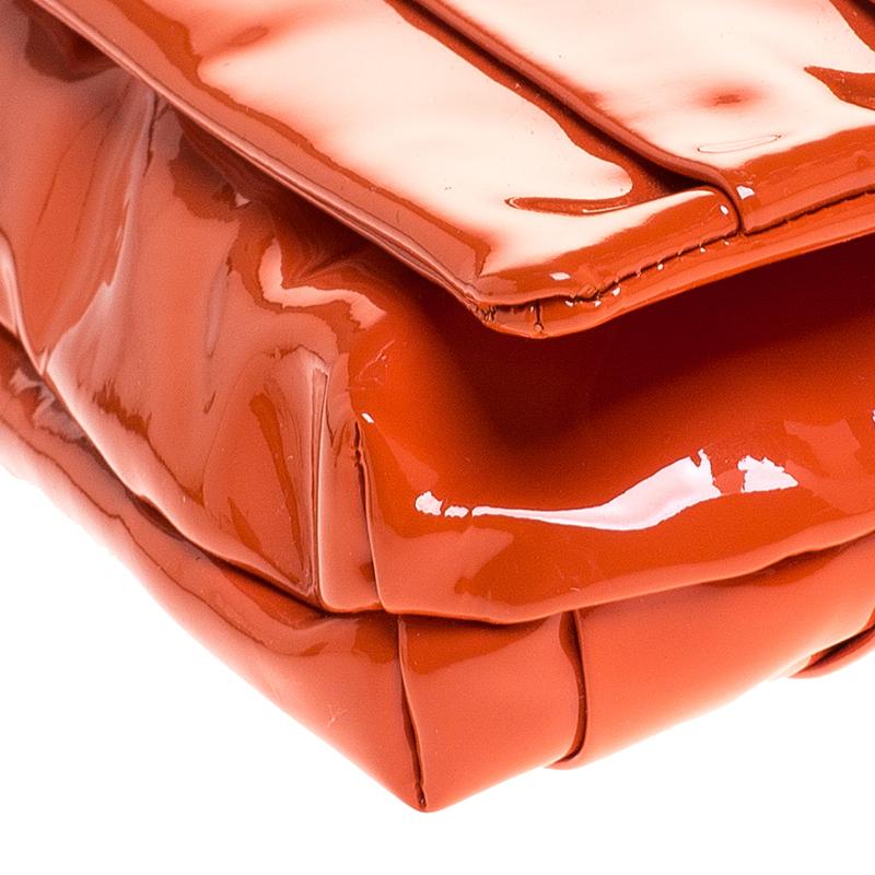 Anya Hindmarch Orange Patent Leather Shoulder Bag 1