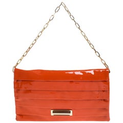Anya Hindmarch Orange Patent Leather Shoulder Bag