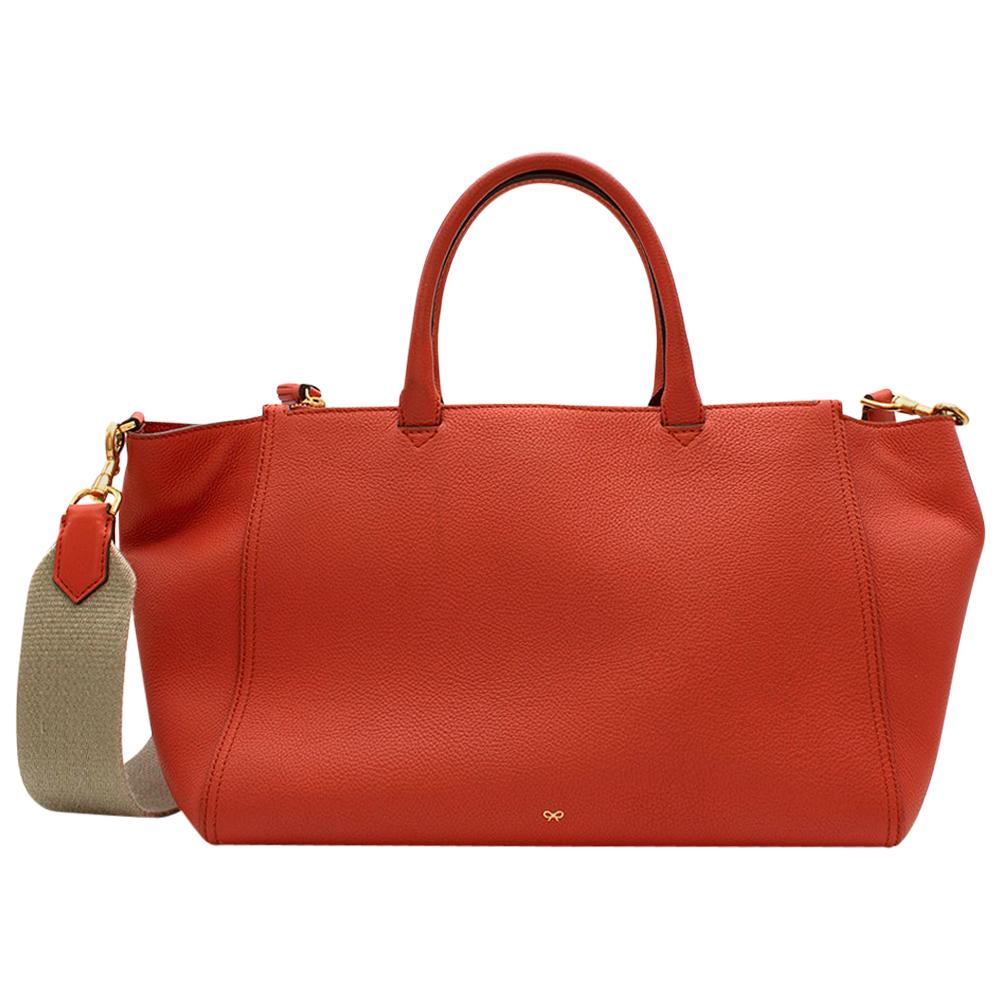 Anya Hindmarch Orange Top Handle Bag