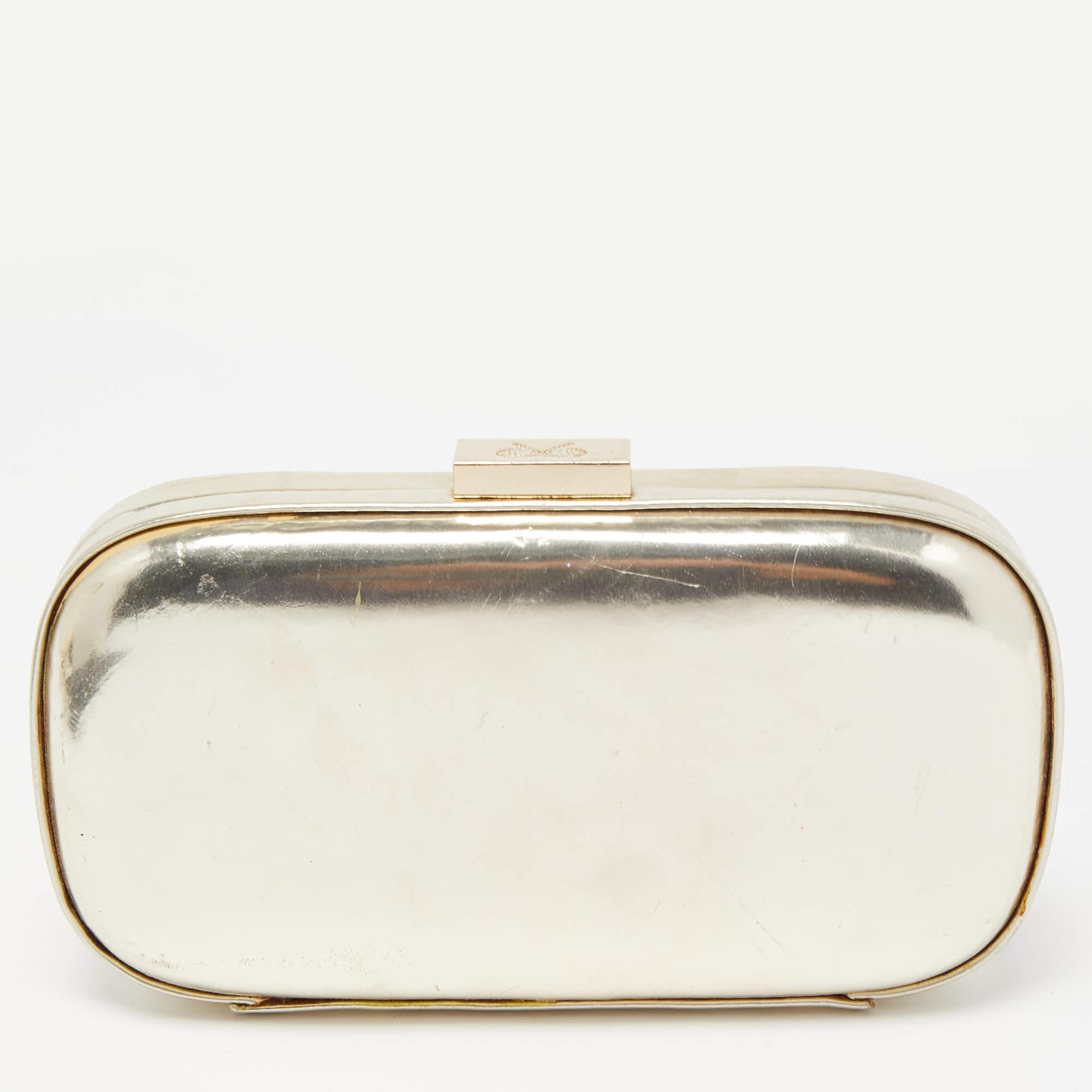 Women's Anya Hindmarch Pale Gold Leather Marano Clutch
