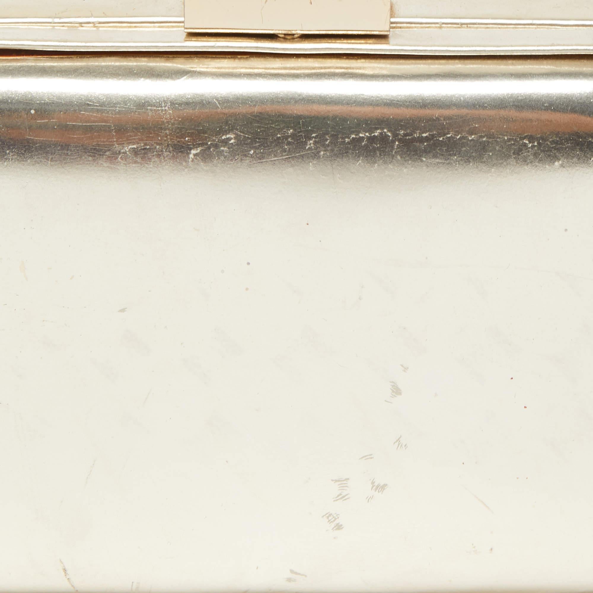 Anya Hindmarch Pale Gold Leather Marano Clutch 2