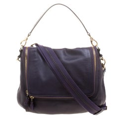 Used Anya Hindmarch Purple Leather Maxi Vere Satchel