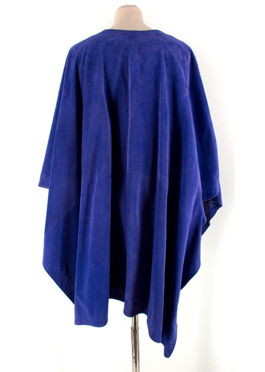 Women's Anya Hindmarch Purple Suede Cape One Size For Sale