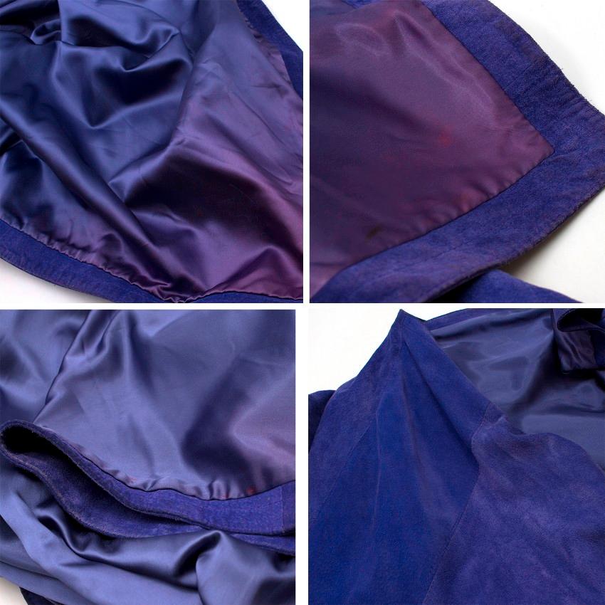 Anya Hindmarch Purple Suede Cape One Size For Sale 5