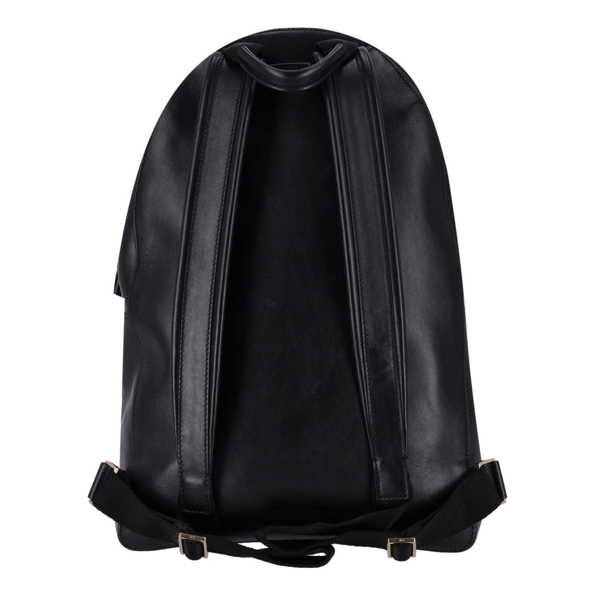 Black Anya Hindmarch Smiley Face Leather Backpack For Sale