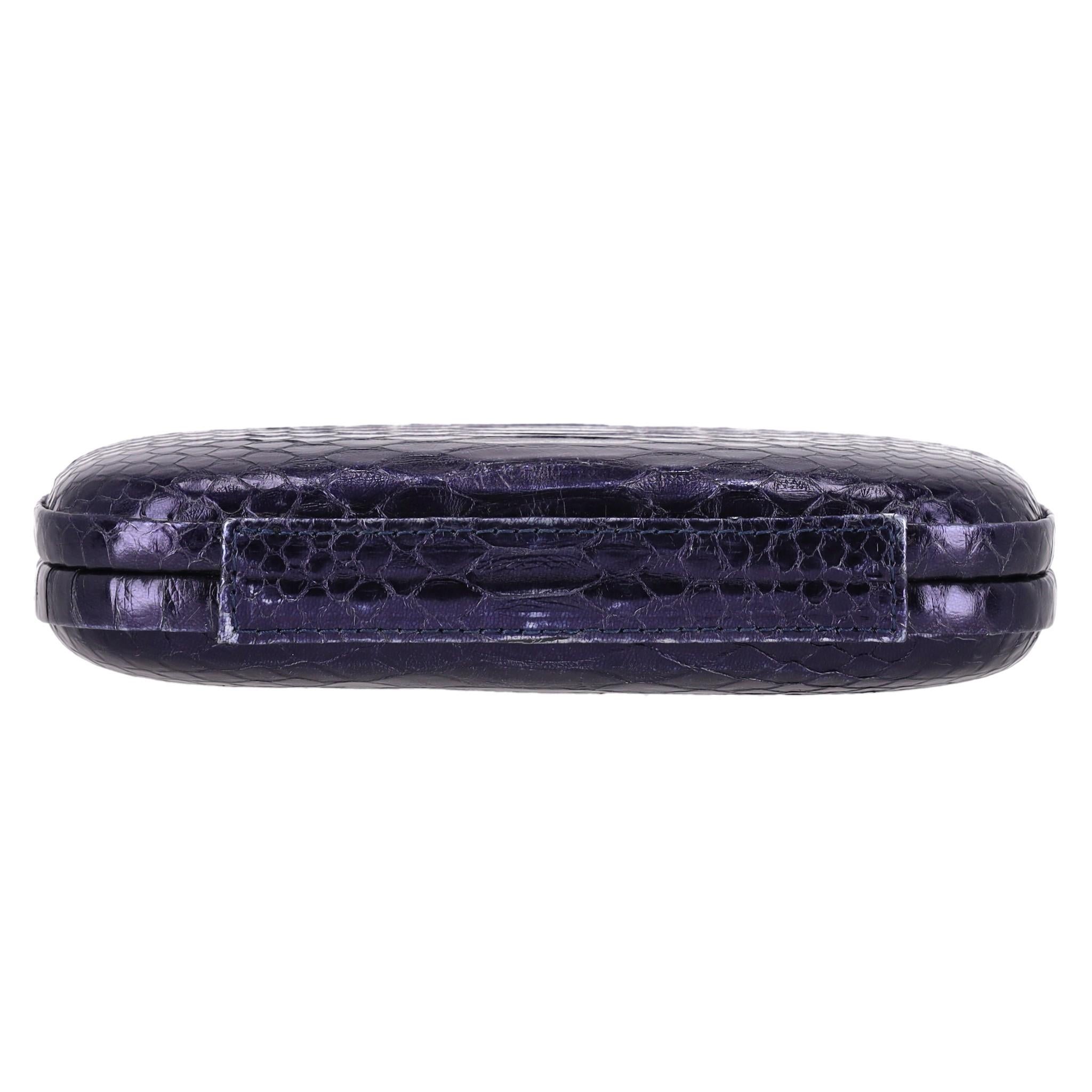 Women's Anya Hindmarch Snake-Embossed Leather Clutch Bag