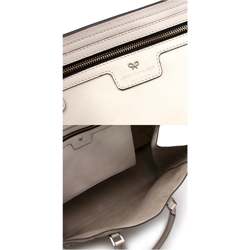 Anya Hindmarch White Leather Ebury Stickers Bag  For Sale 3