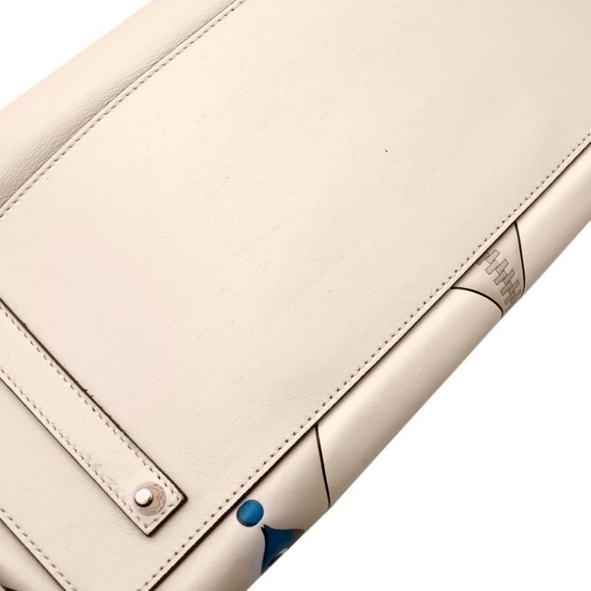 Anya Hindmarch White Leather Ebury Stickers Bag In Excellent Condition For Sale In London, GB