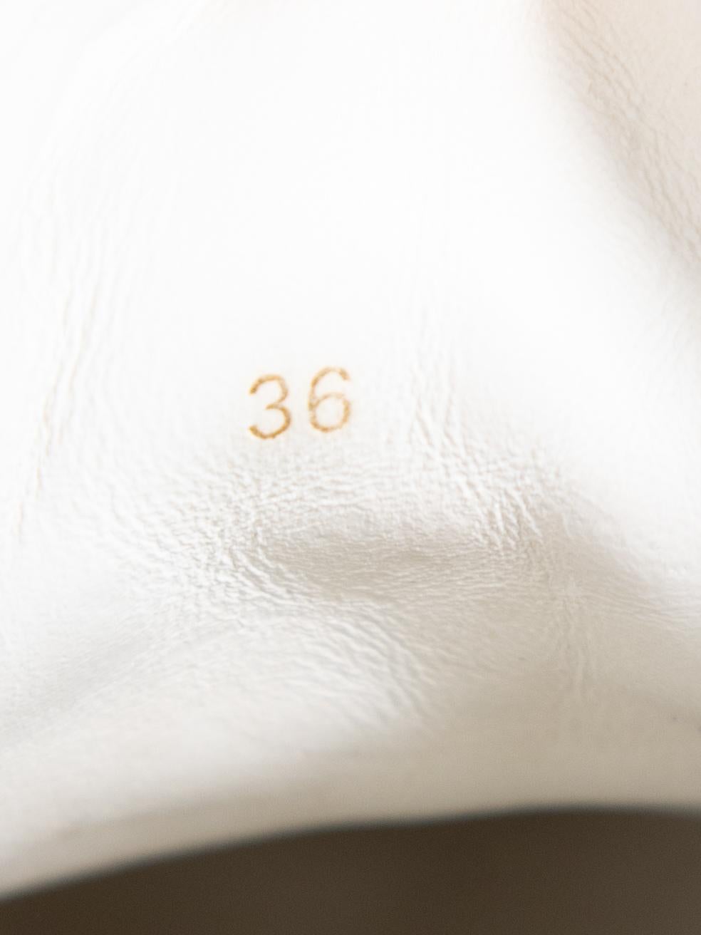 Anya Hindmarch White Leather Laser Cut-Out Pattern Trainers Size IT 36 For Sale 2