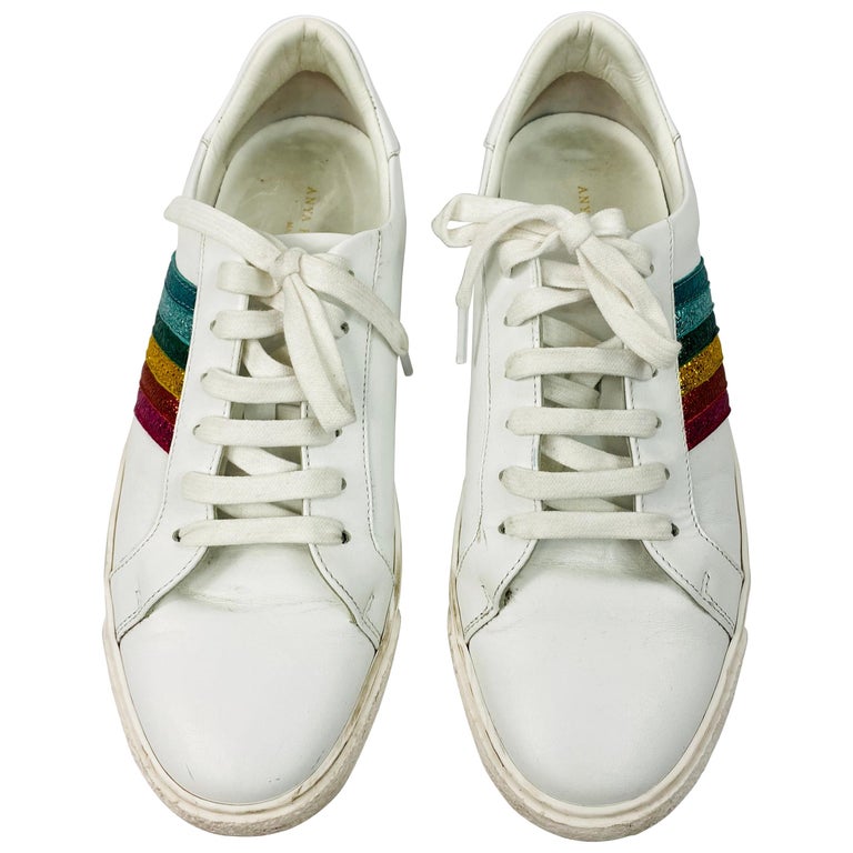 Louis Vuitton Women's 41 Runway White Leather x Tweed Archlight Sneakers  67lk817 For Sale at 1stDibs