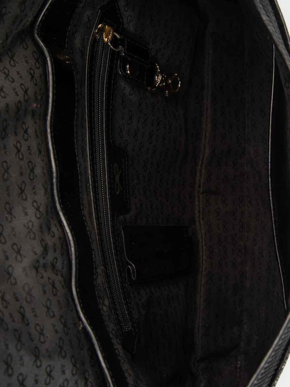 Anya Hindmarch Women's Black Corduroy Flap Shoulder Bag For Sale 2