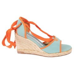 Anya Hindmarch Women's Canvas Strappy Wedge Espadrilles