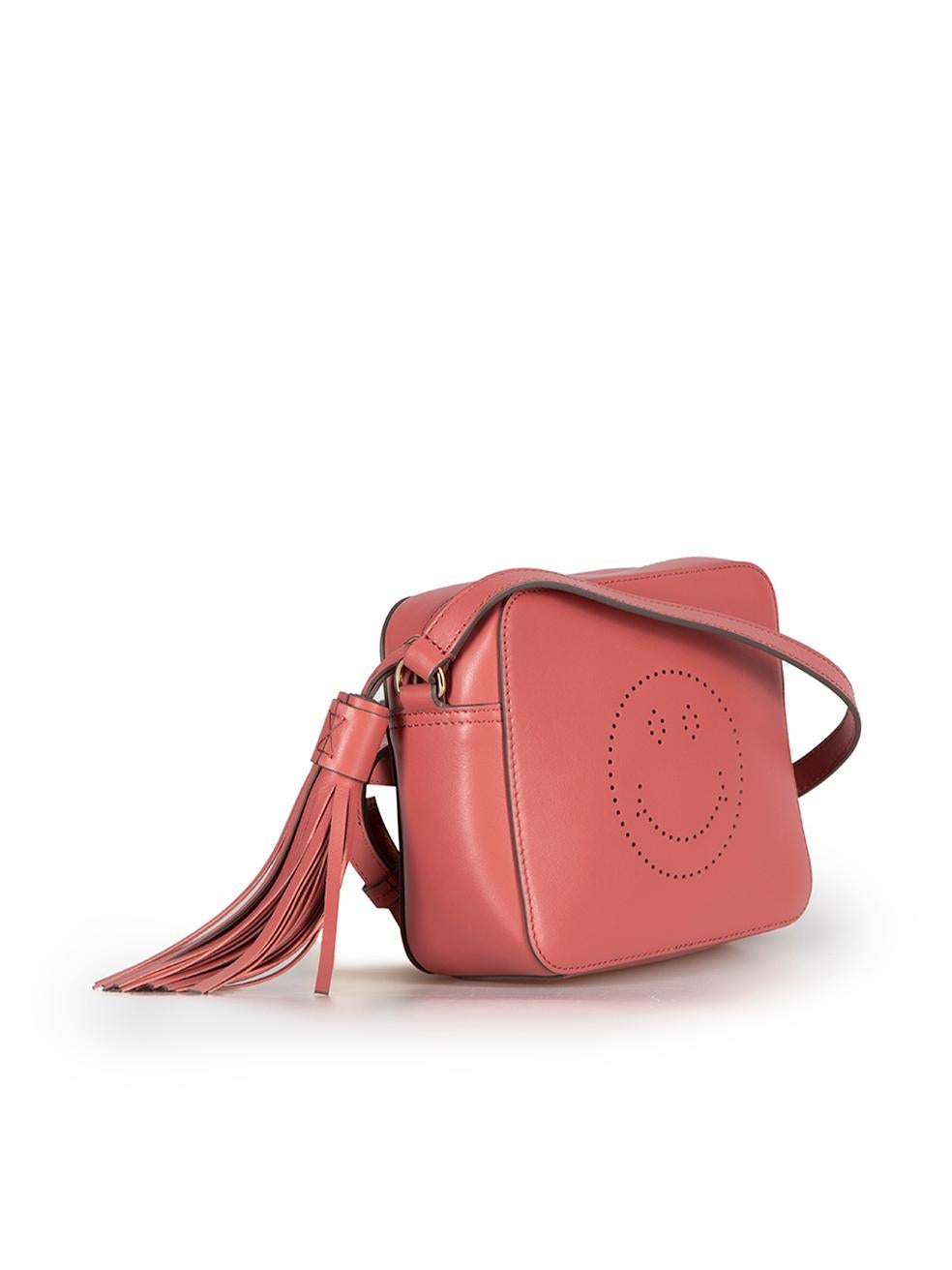 CONDITION is Never Worn. No visible wear to bag is evident on this used Anya Hindmarch designer resale item. This bag comes with original dust bag.



Details


Dusty pink

Leather

Medium crossbody bag

Large tassel zip

Gold tone hardware

1x Main