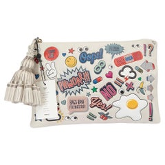 Anya Hindmarch Women's Georgiana All Over Stickers In Chalk Circus Clutch Bag