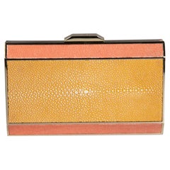 Anya Hindmarch Yellow Stingray Metal Box Clutch