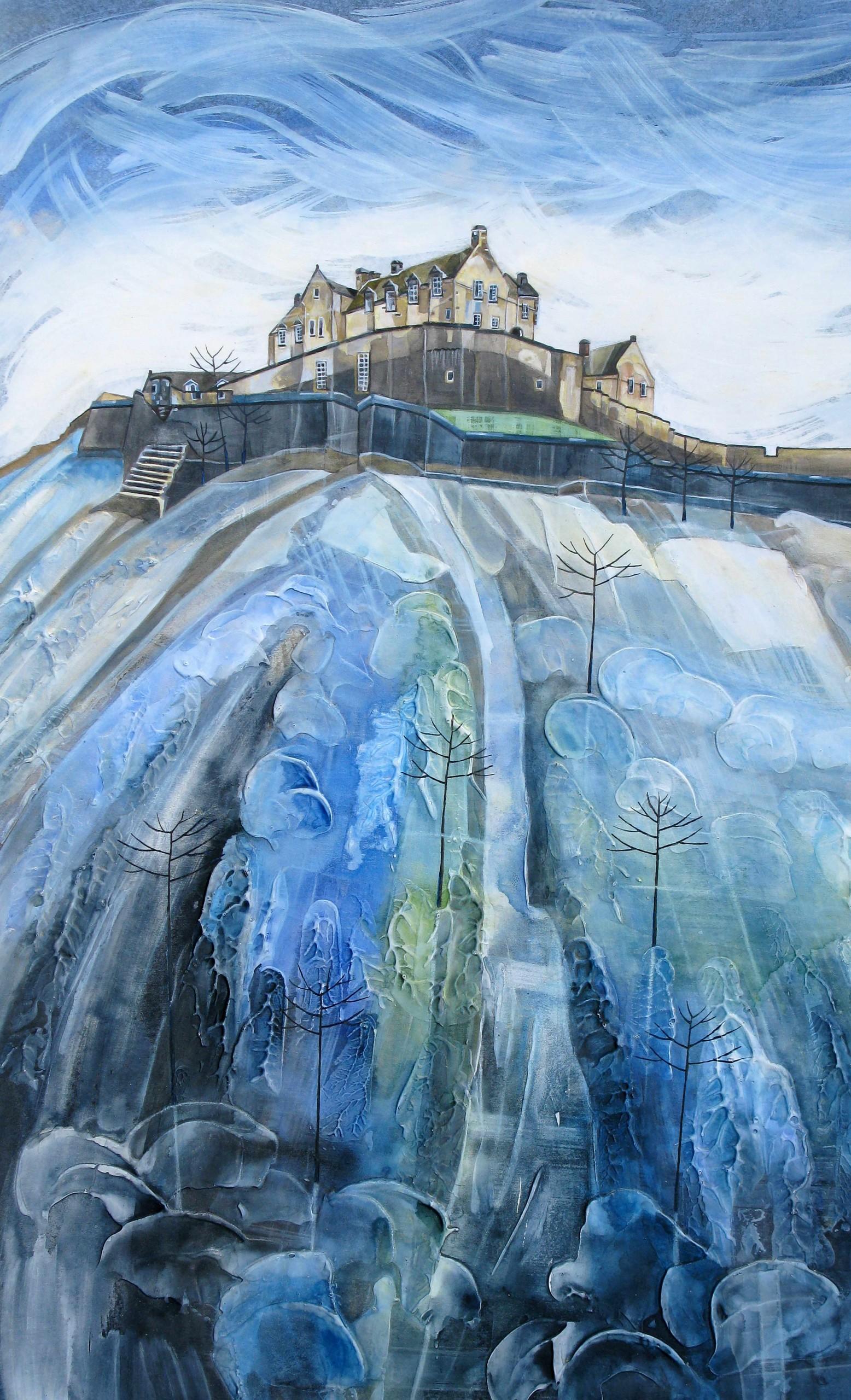 Castle Rock, Edinburgh von Anya Simmons, zeitgenössische Kunst, Druck in limitierter Auflage