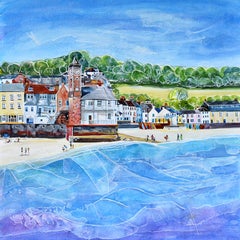 Kingsand, Cornwall, Cornish Art, Bright Seascape Town Art, Figurative Painting