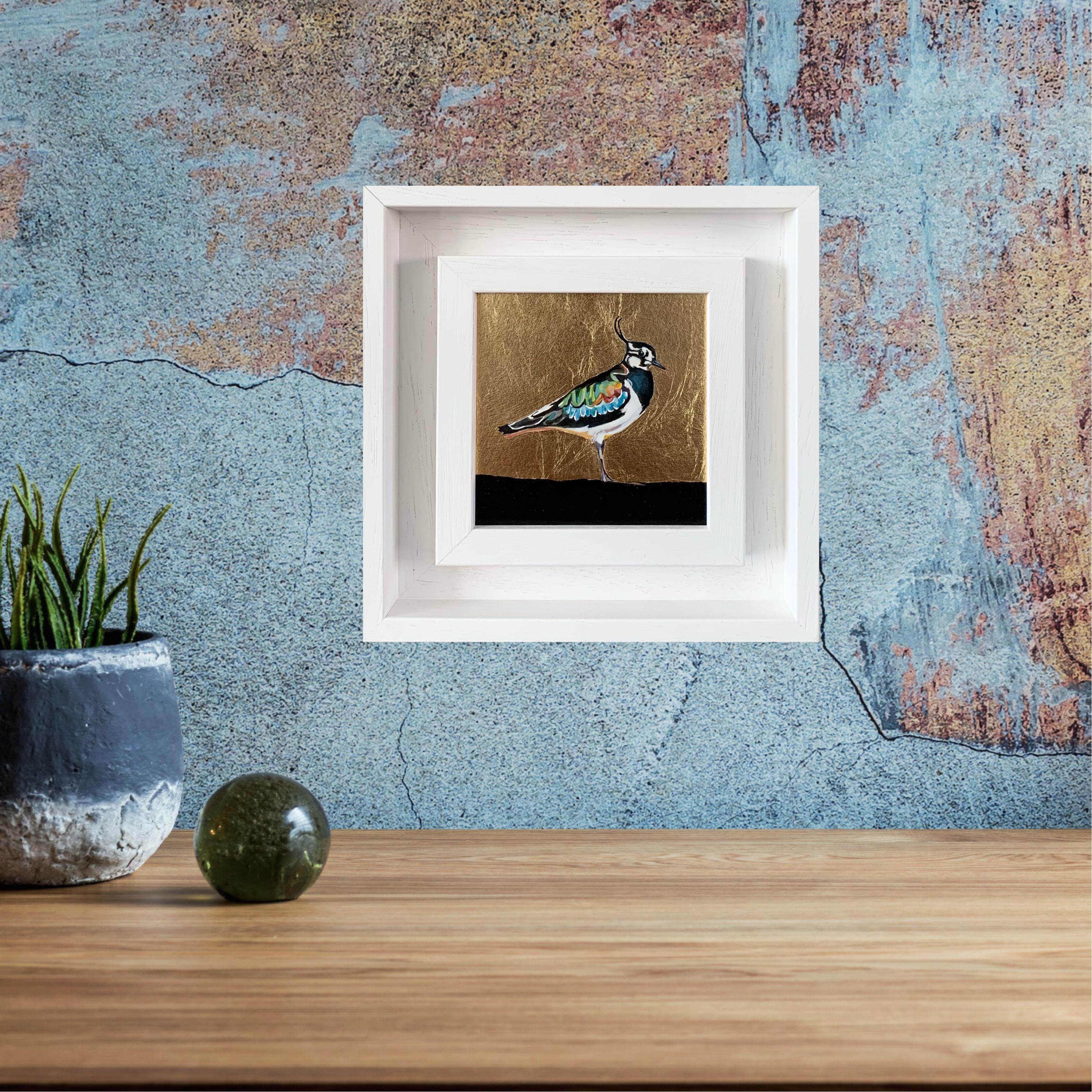 Lappy le Vanneau, Oiseau, Nature, Animaux, Peinture originale en vente 3