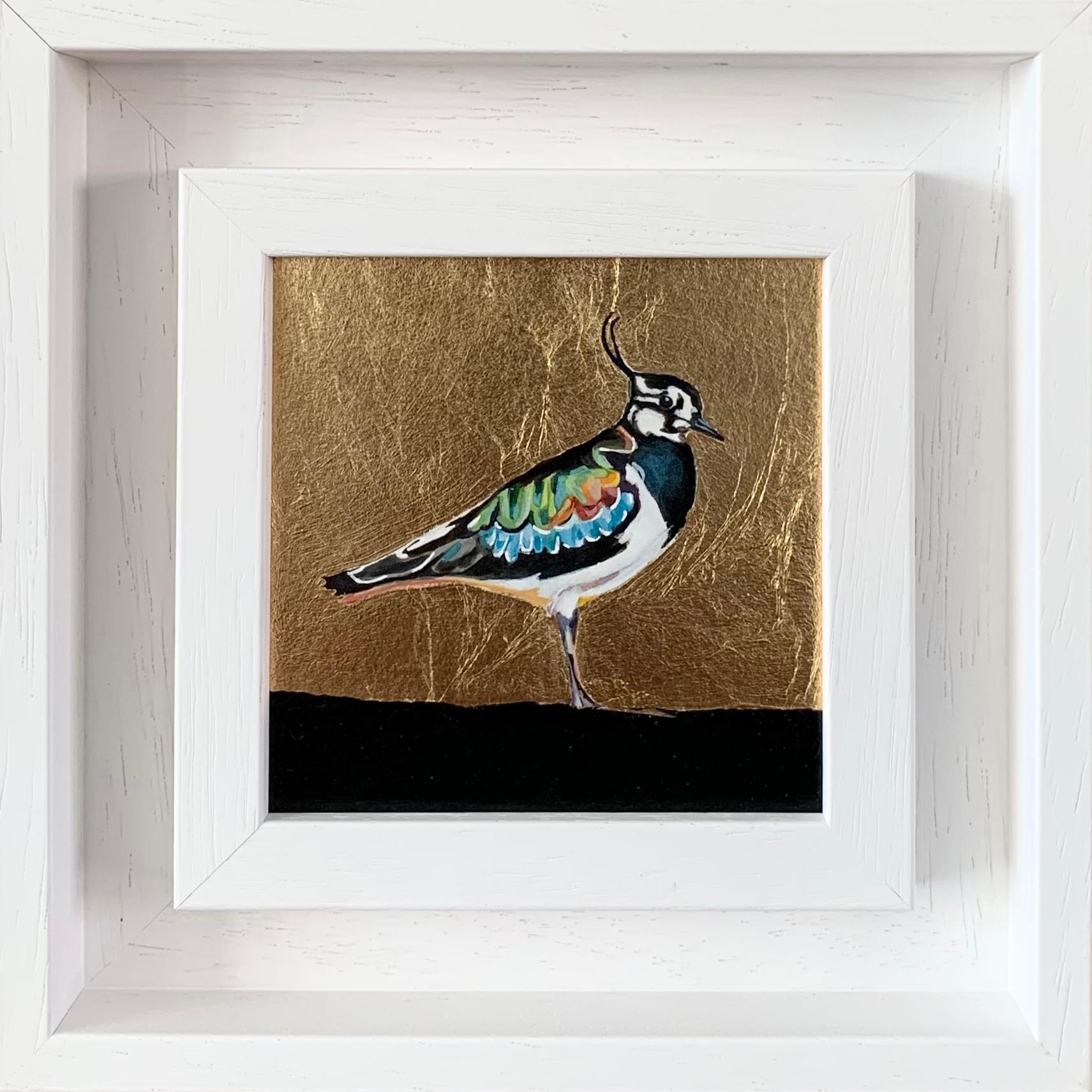 Lappy le Vanneau, Oiseau, Nature, Animaux, Peinture originale - Mixed Media Art de Anya Simmons