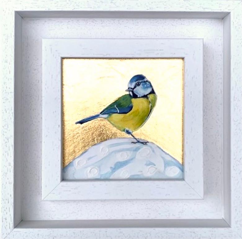 Herrerillo común 4 y Martín pescador pequeño, Díptico sobre la luna, Aves en venta 9
