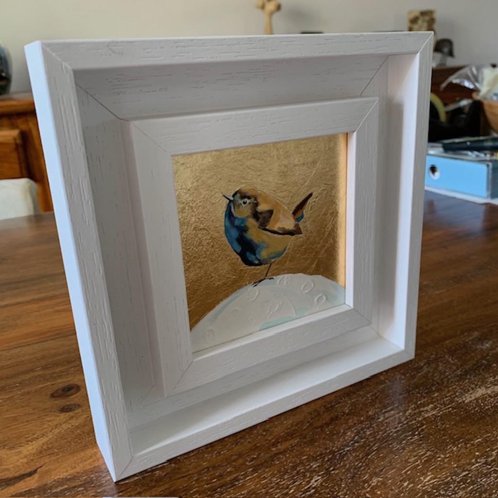 Little Wren 3, Over, Over The Moon, Pájaros, Arte animal, Naturaleza, Pan de oro 6