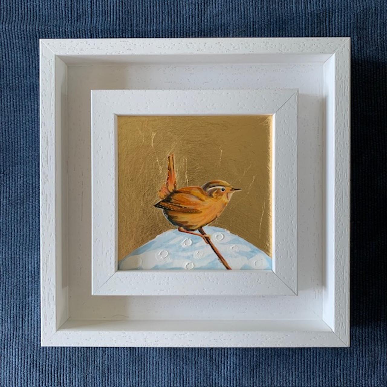 Little Wren 4, Over The Moon, Pájaro, Naturaleza, Animales, Oro en venta 1