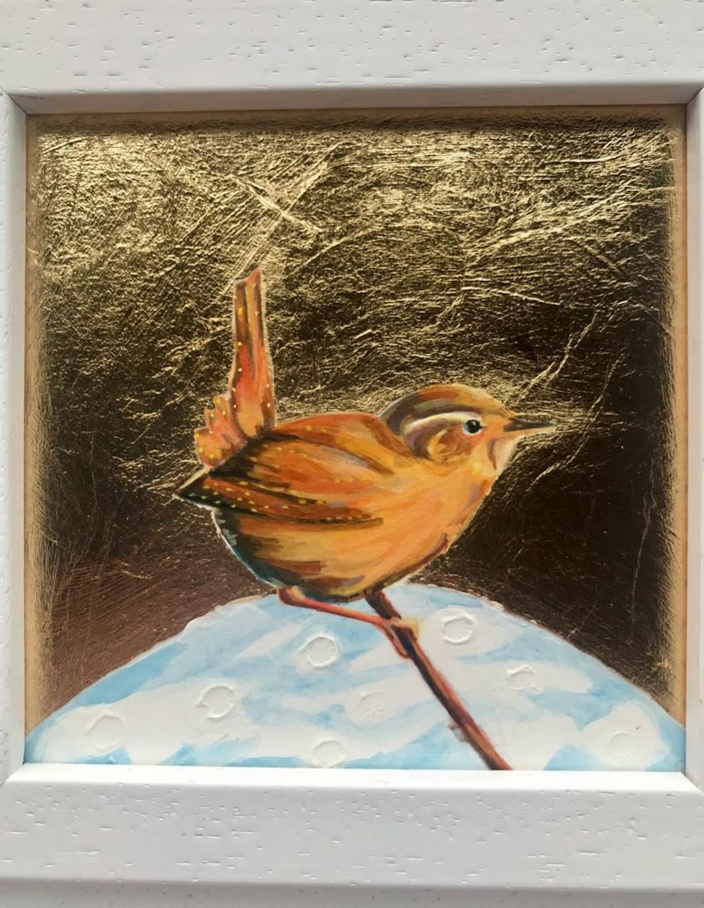 Little Wren 4, Over The Moon, Pájaro, Naturaleza, Animales, Oro en venta 4