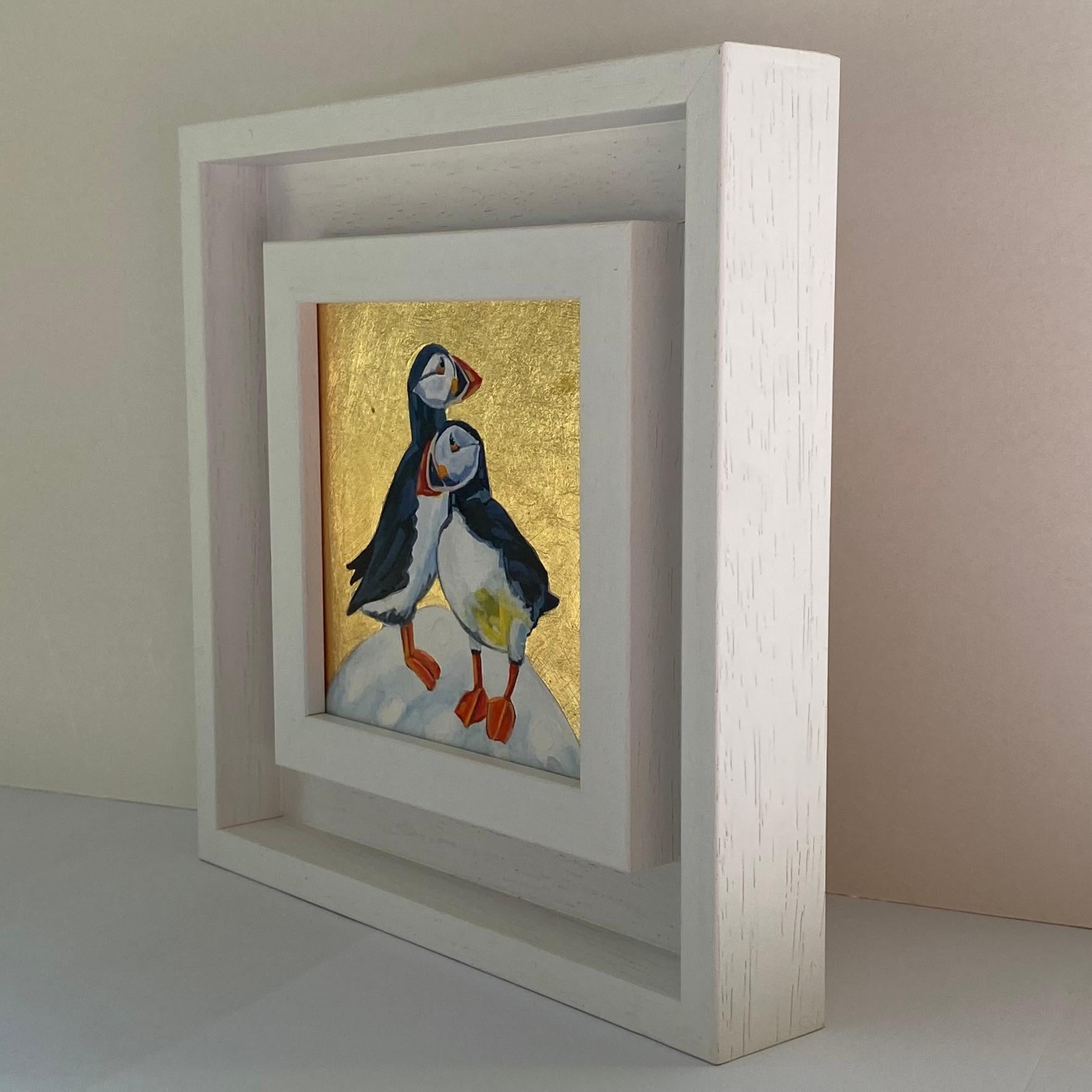 New series - over the moon with our beautiful coastal birds. We are so blessed with a gorgeous variety of coastal birds and Puffins are my absolute favourite! The little parrots of the sea, the clown among sea birds! Meet the Puffin Duo. Puffin Duo