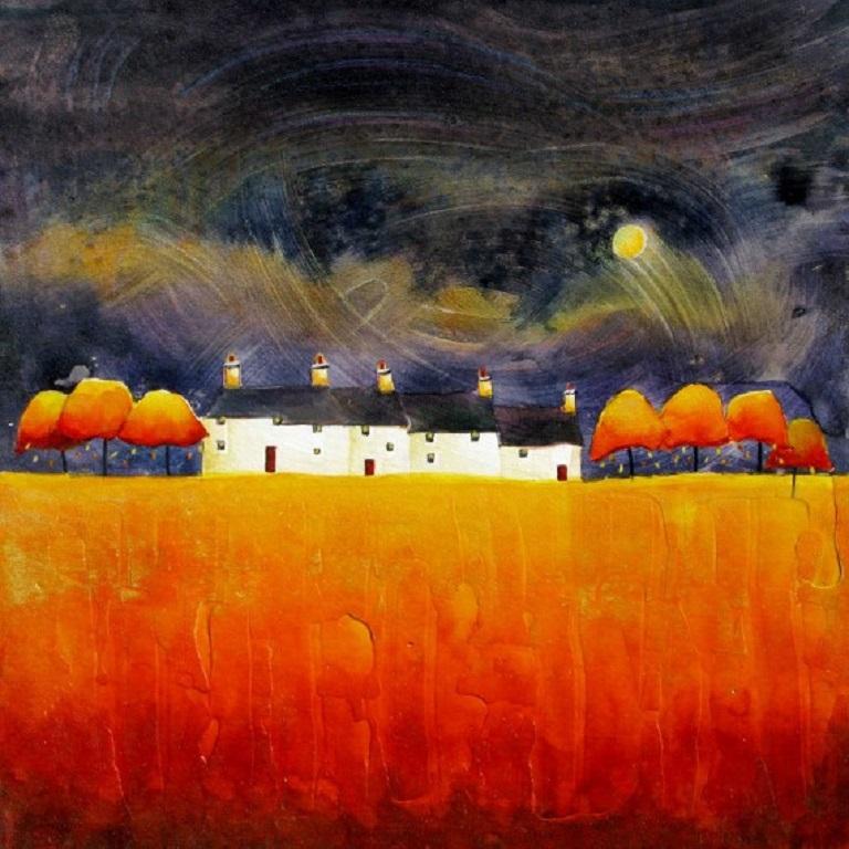 Anya Simmons, Dancing Moon Cottages, Limited edition landscape print