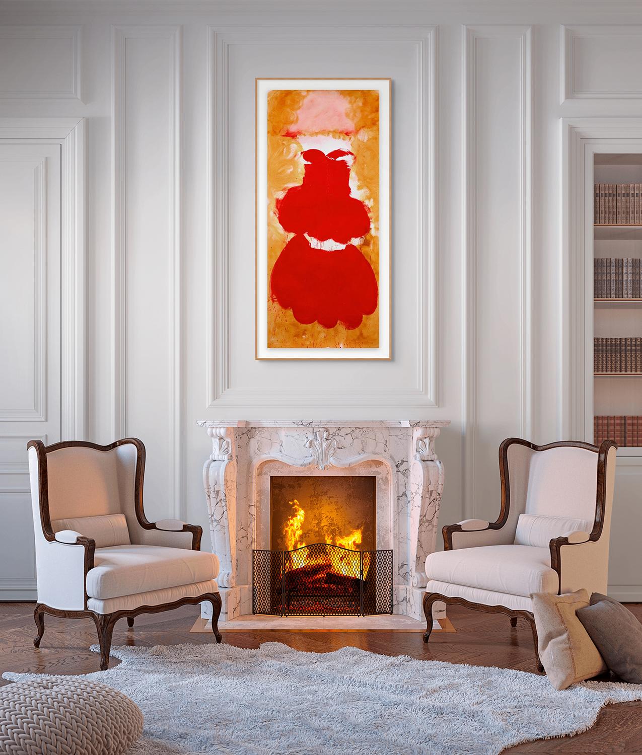 Blush (peinture abstraite) - Abstrait Painting par Anya Spielman