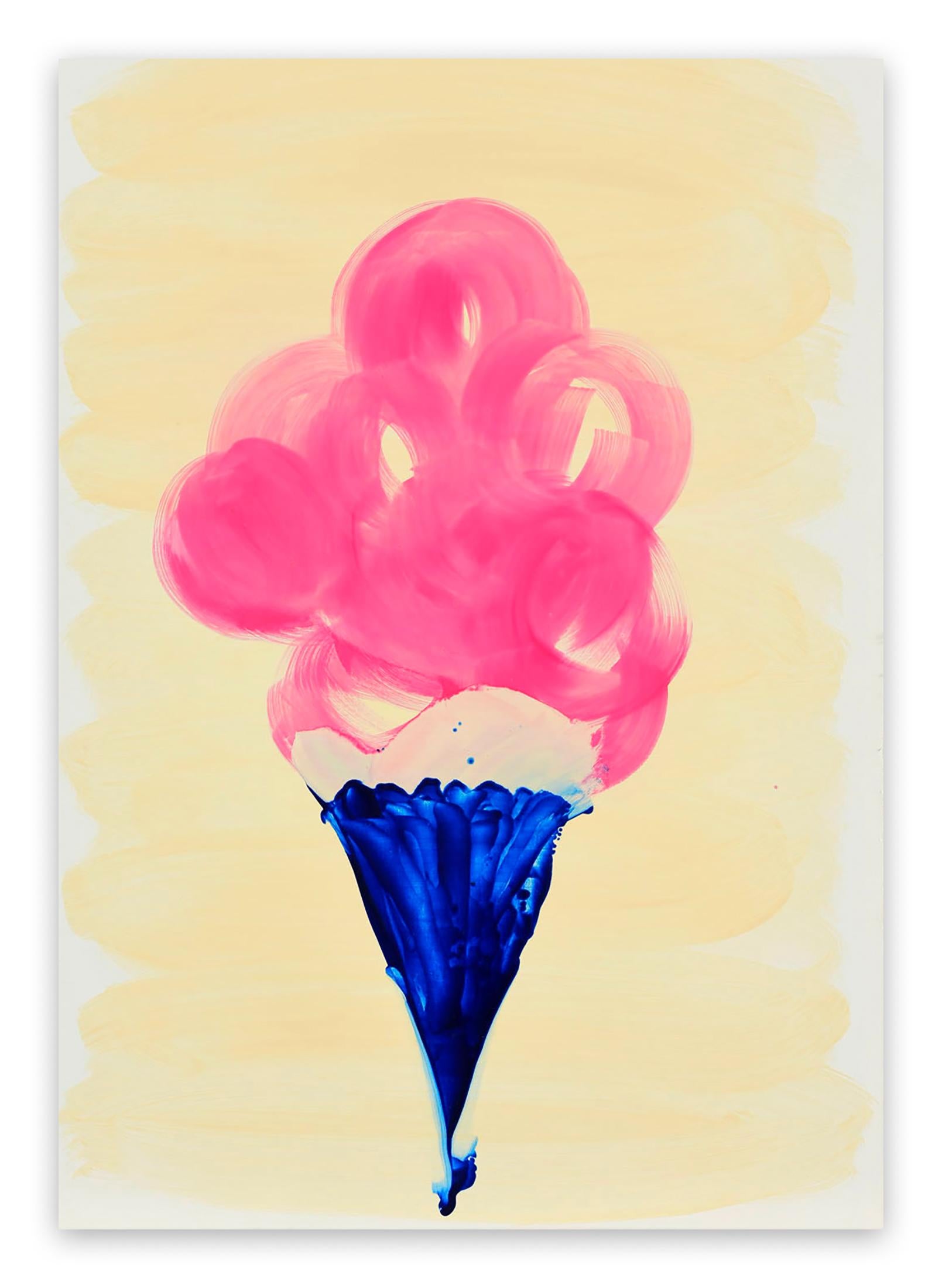 Anya Spielman Abstract Painting - Candy Cone (Abstract painting)