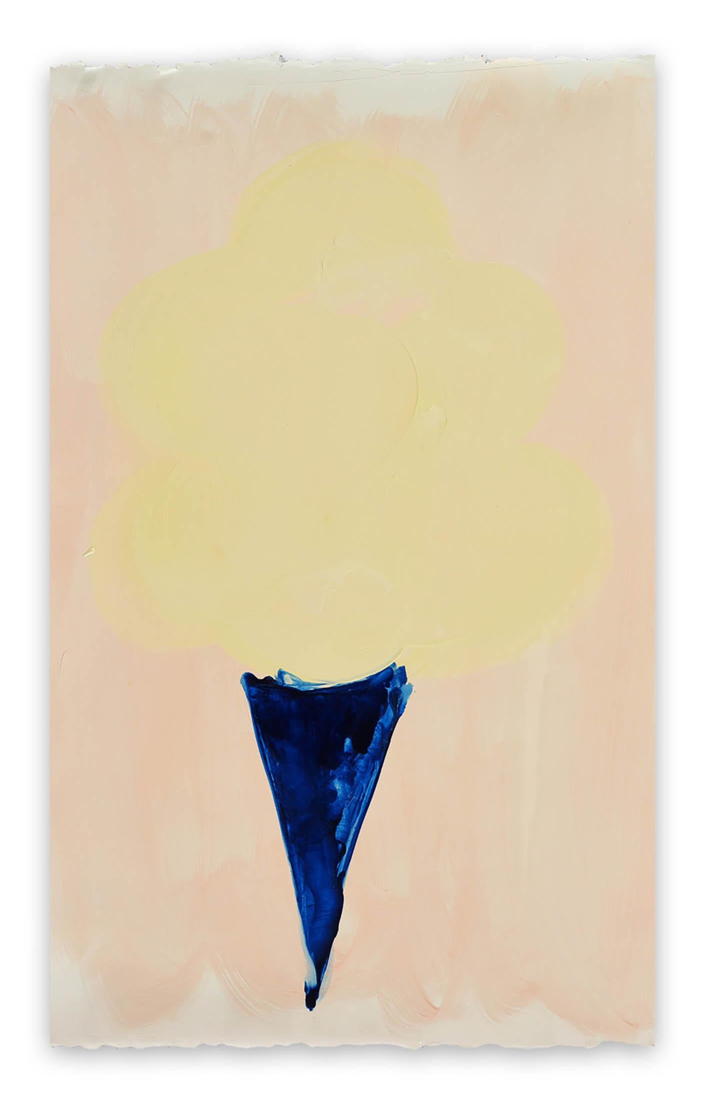 Anya Spielman Abstract Drawing - Cream Cone