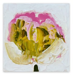 vert, or, rose (peinture abstraite)