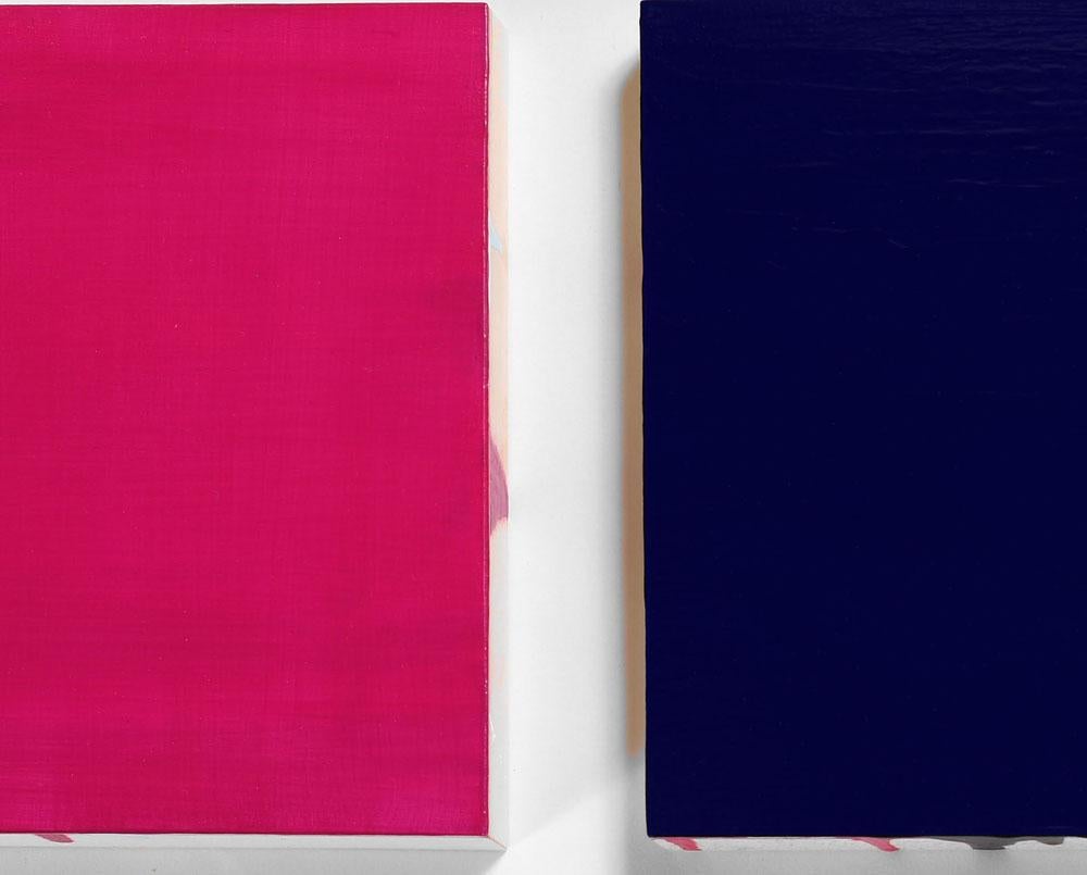 Encre couleur crème miel et violette (peinture abstraite) - Expressionnisme abstrait Painting par Anya Spielman