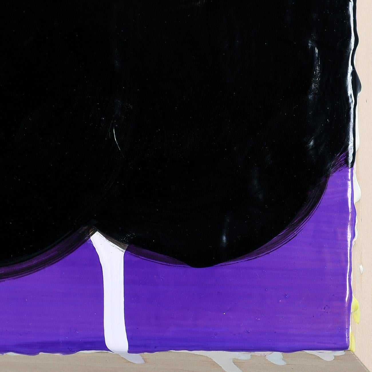 Nacht (Abstraktes Gemälde) (Schwarz), Abstract Painting, von Anya Spielman