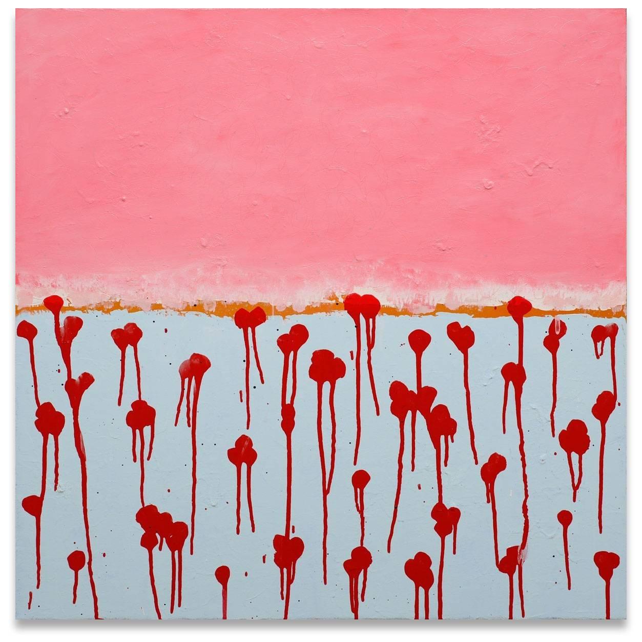 Anya Spielman Abstract Painting - Shot Blossoms