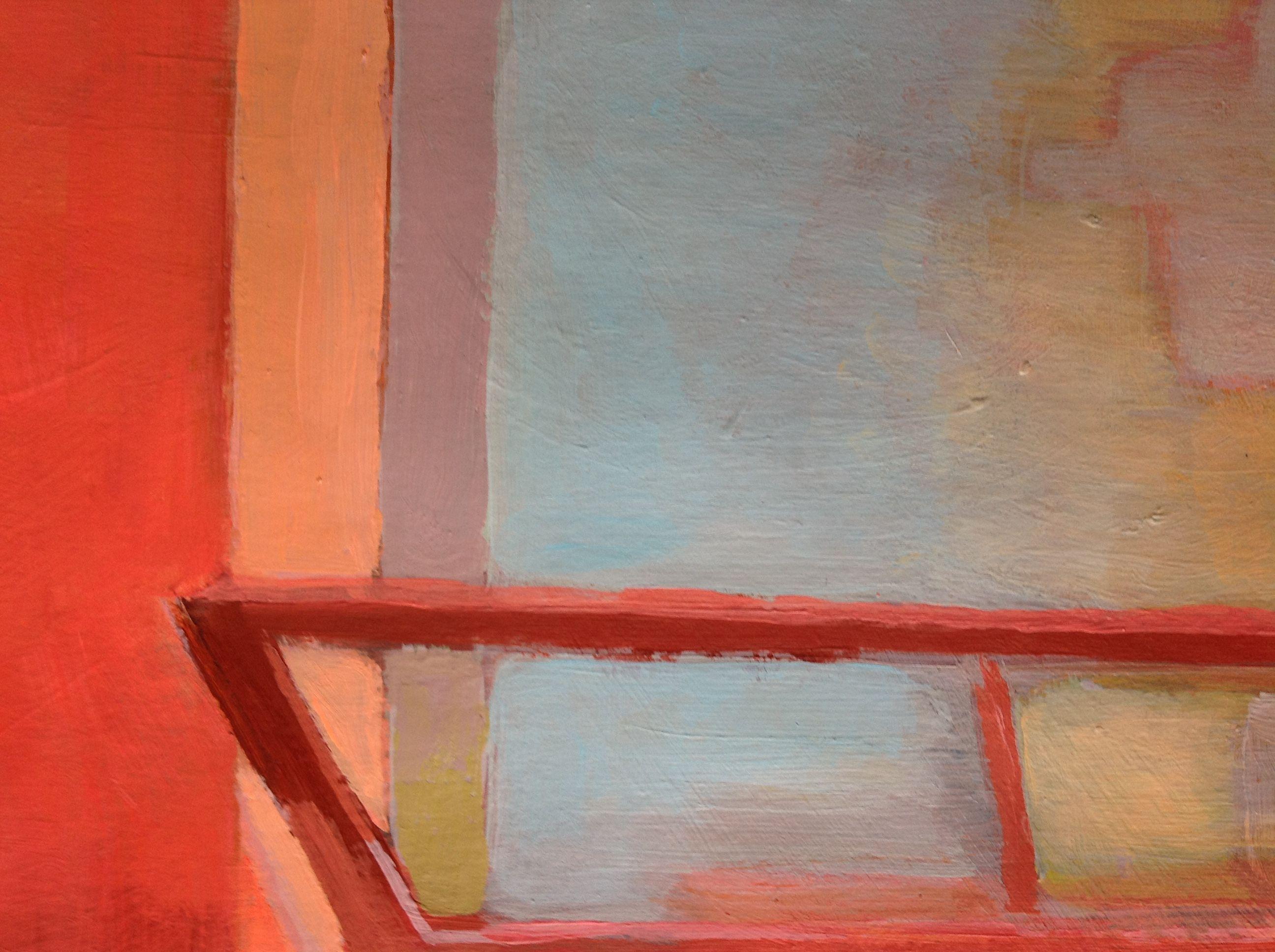 Balcón, Pintura, Acrílico sobre papel - Painting Expresionista de Anyck Alvarez Kerloch