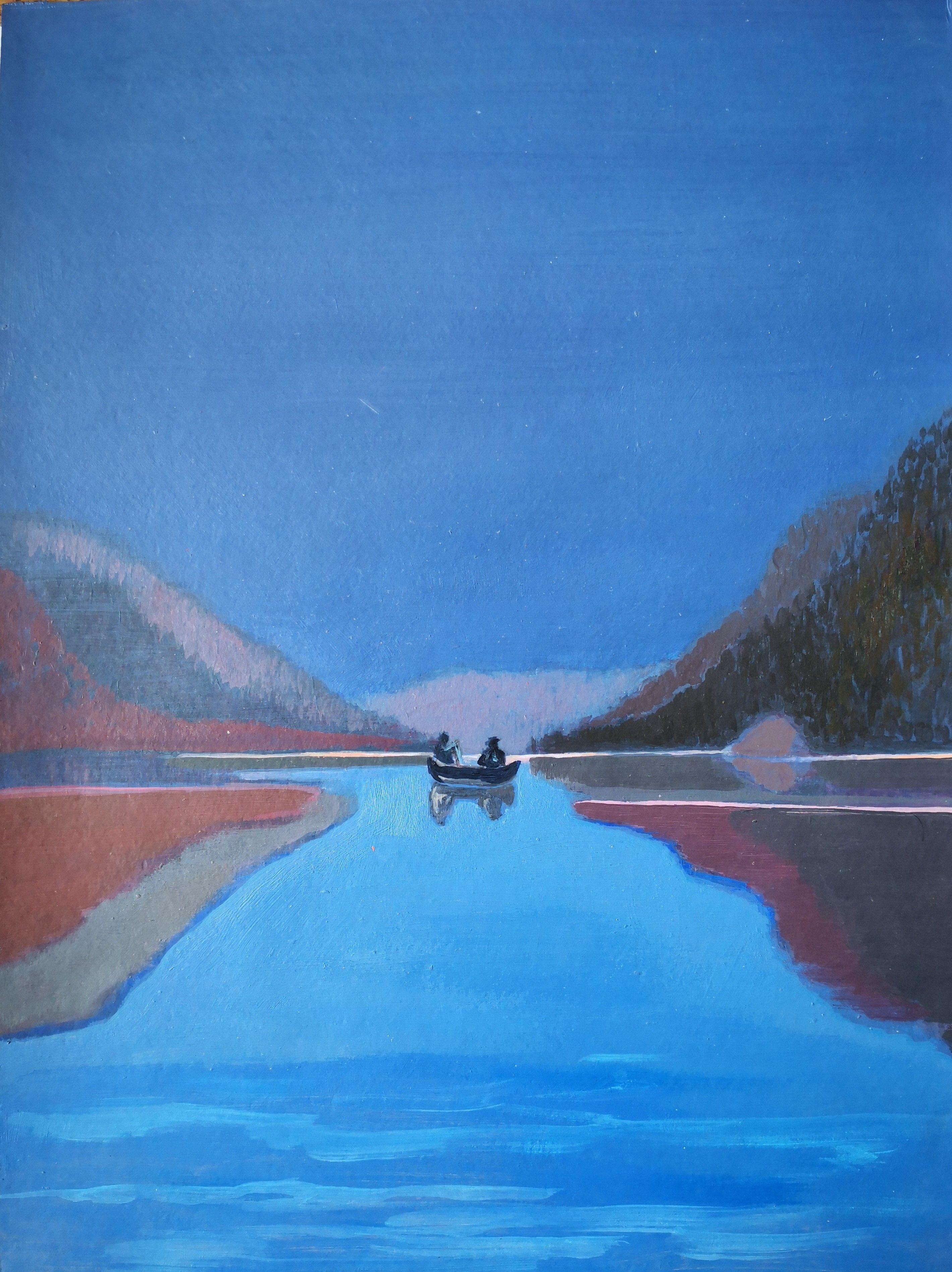 Kanada II, Gemälde, Acryl auf Papier – Painting von Anyck Alvarez Kerloch