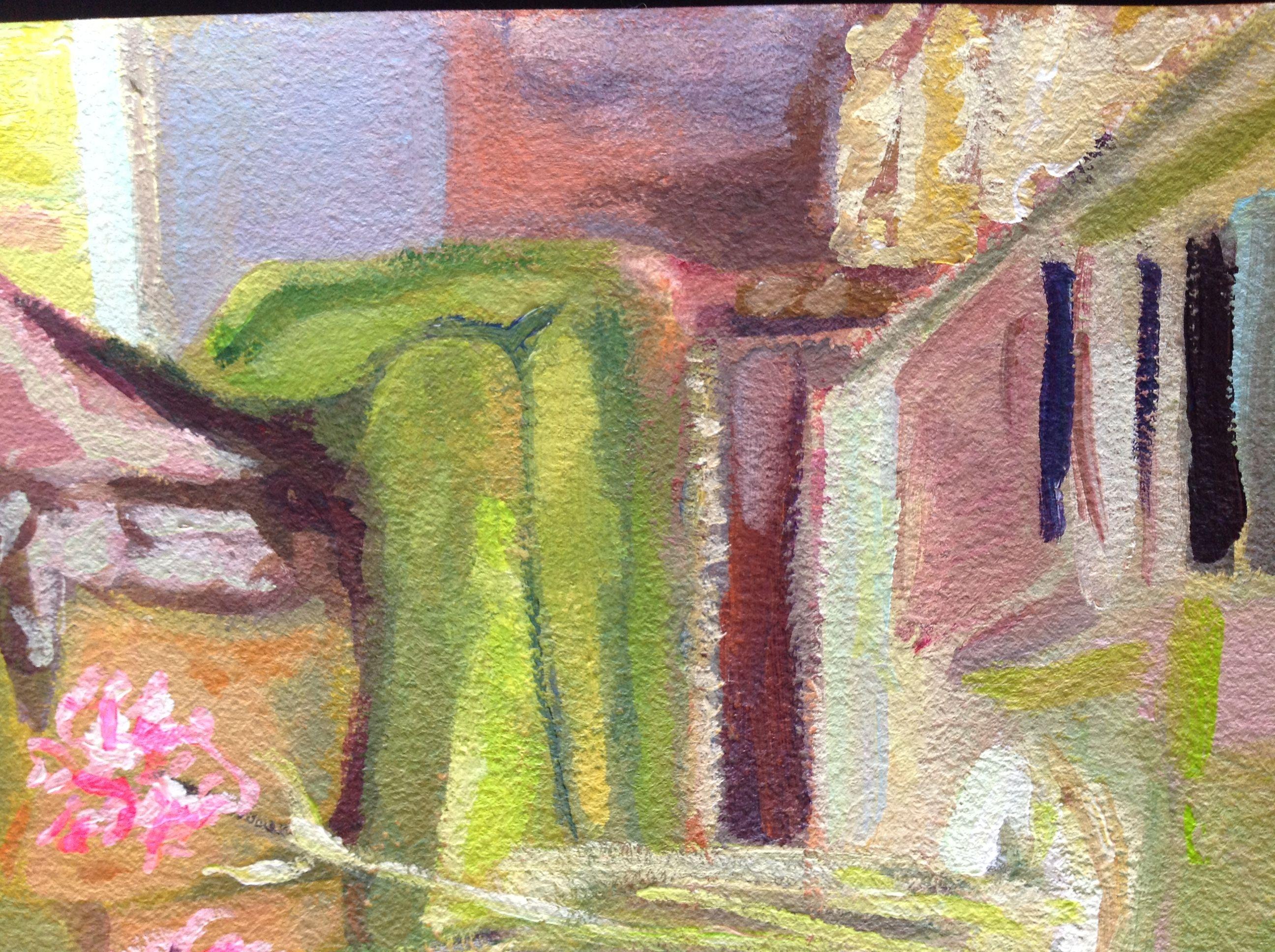 Interior nº 1, Pintura, Acrílico sobre papel - Painting Contemporáneo de Anyck Alvarez Kerloch