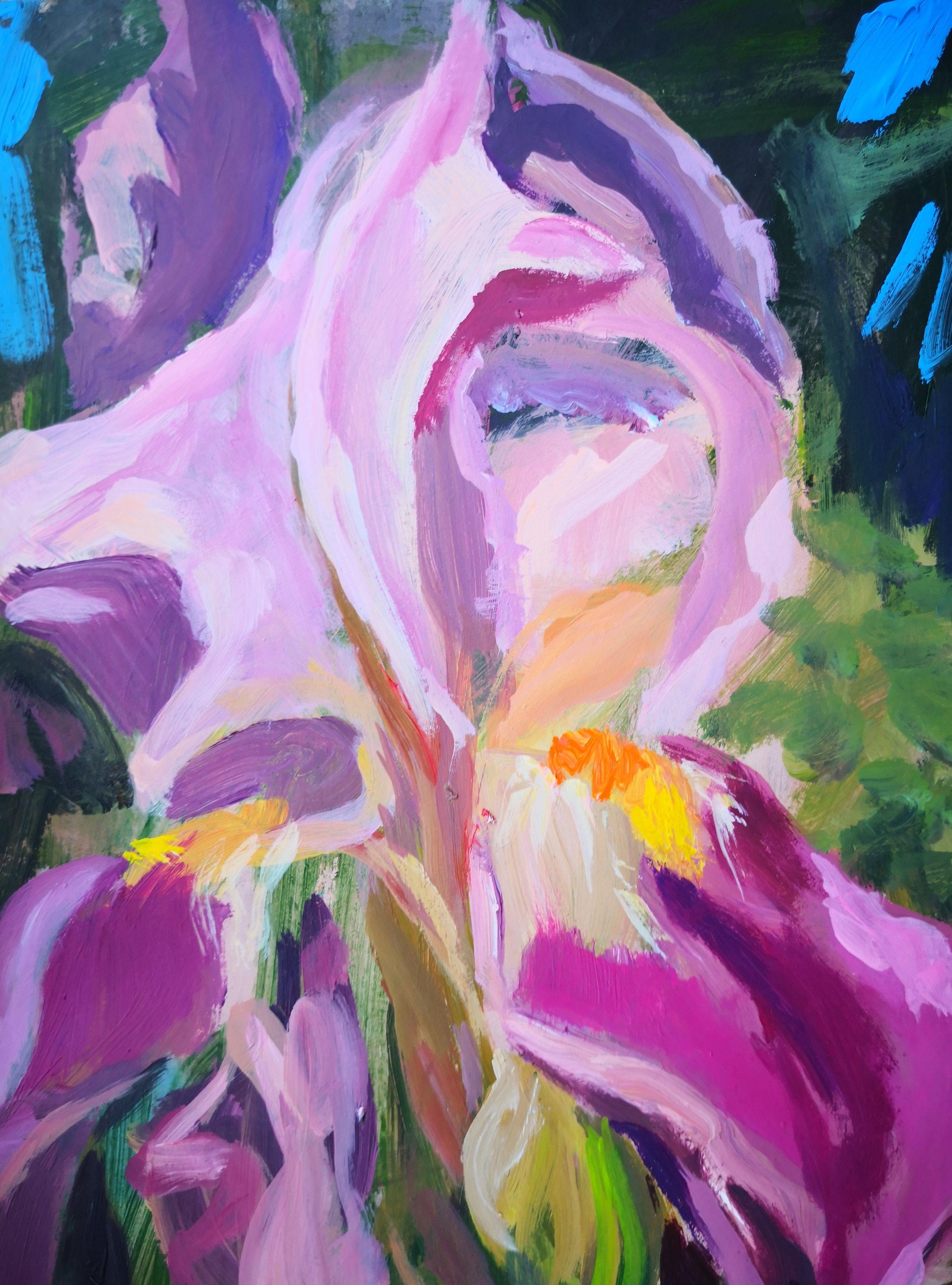 Campo de Iris, Pintura, Acrílico sobre papel - Painting Expresionista de Anyck Alvarez Kerloch