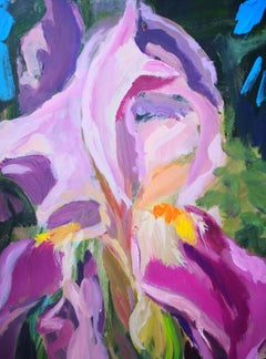 Iris Field, Painting, Acrylic on Paper