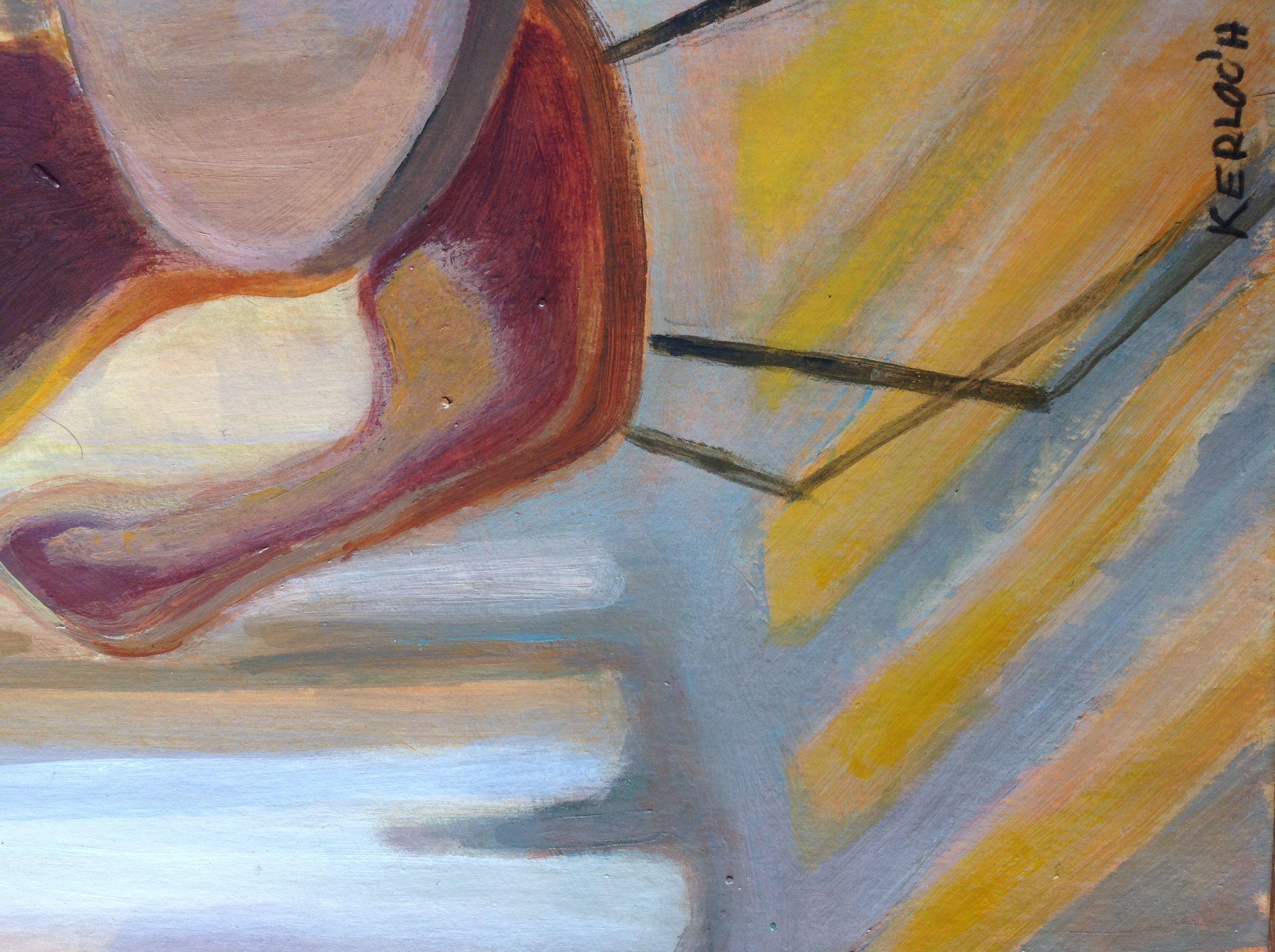 Luz a través de la ventana II, Pintura, Acrílico sobre papel en venta 2