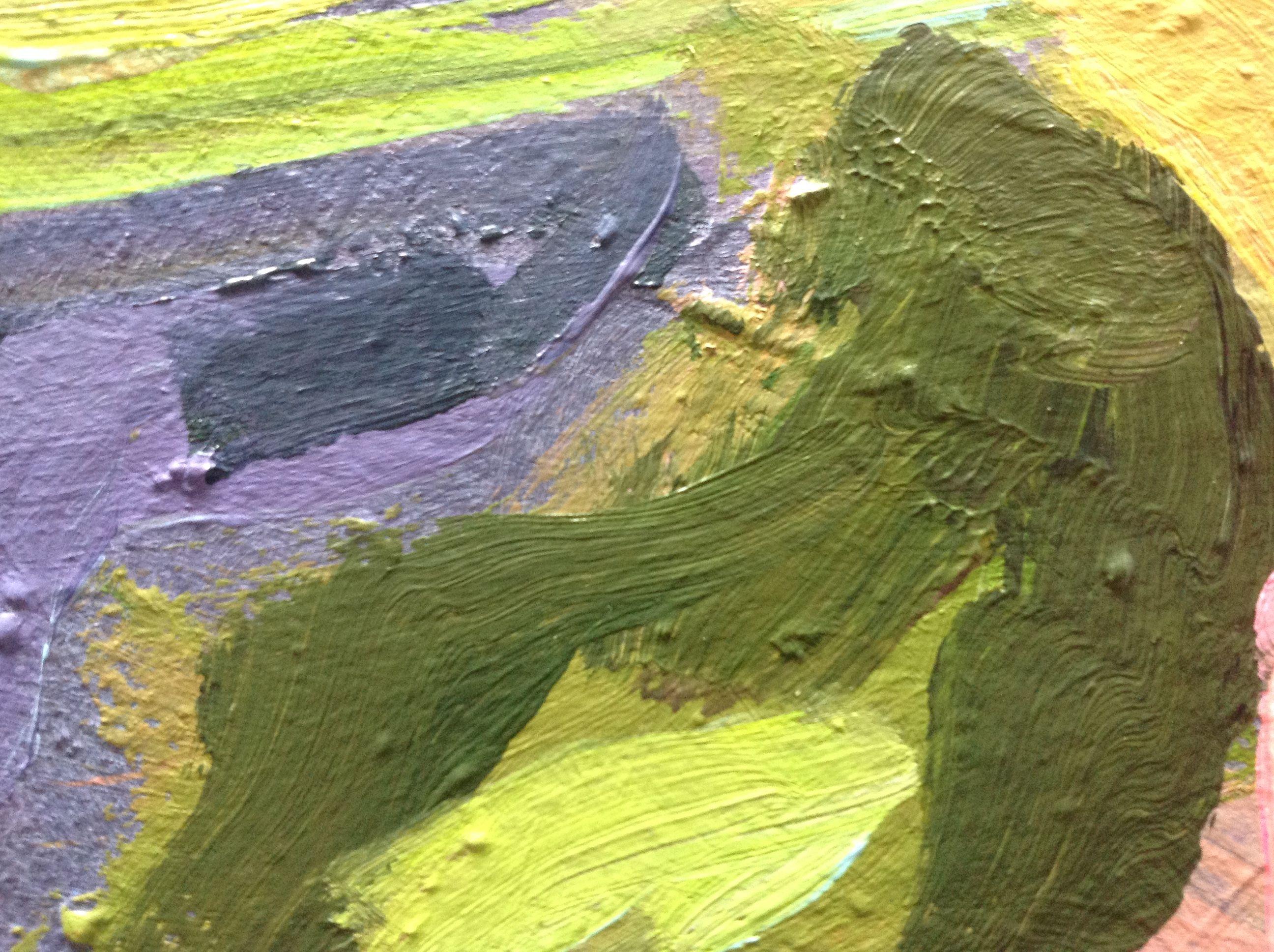 Piccola Peonia, Pittura, Acrilico su tela - Painting Espressionista di Anyck Alvarez Kerloch