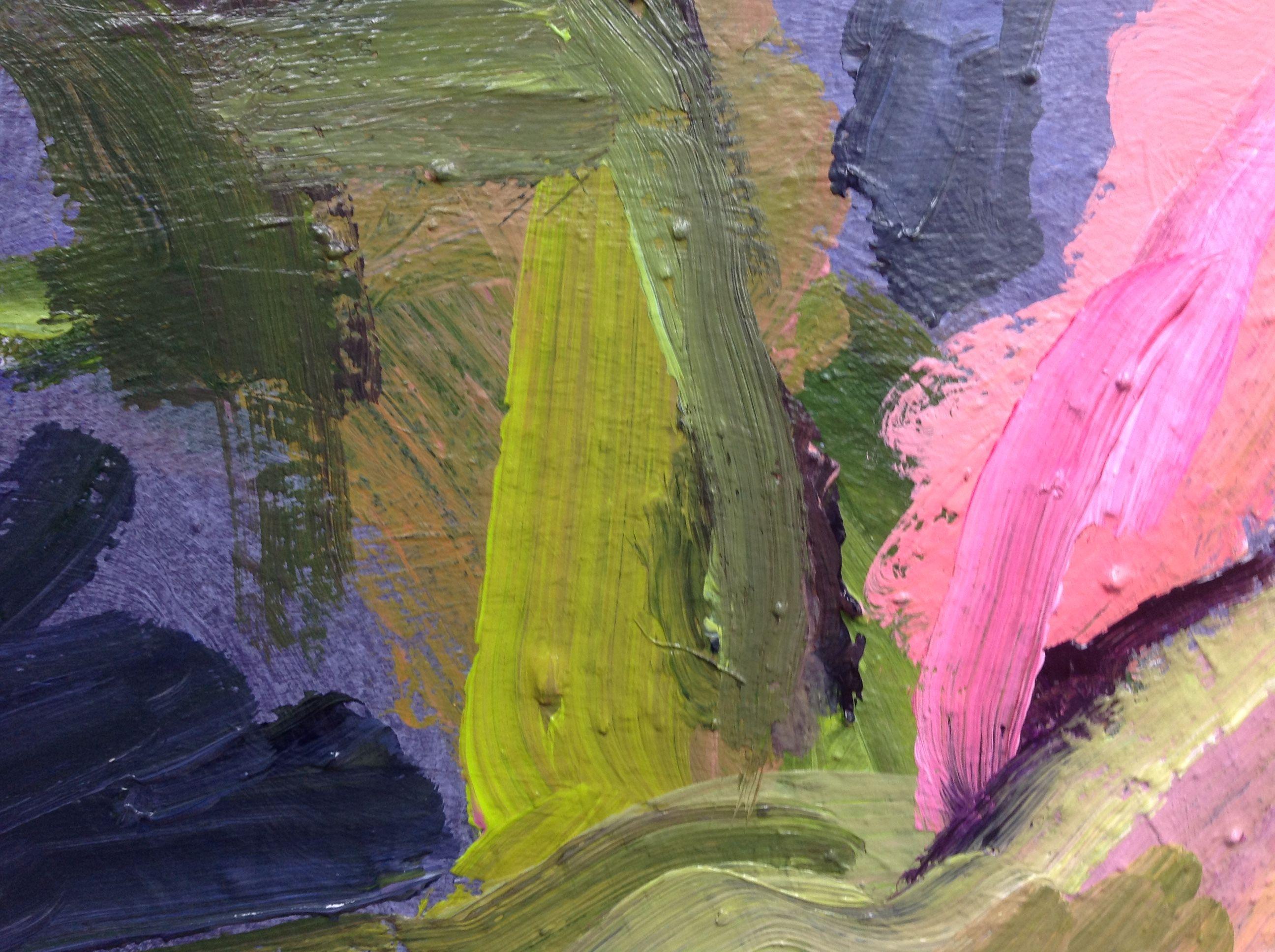 Piccola Peonia, Pittura, Acrilico su tela in vendita 1