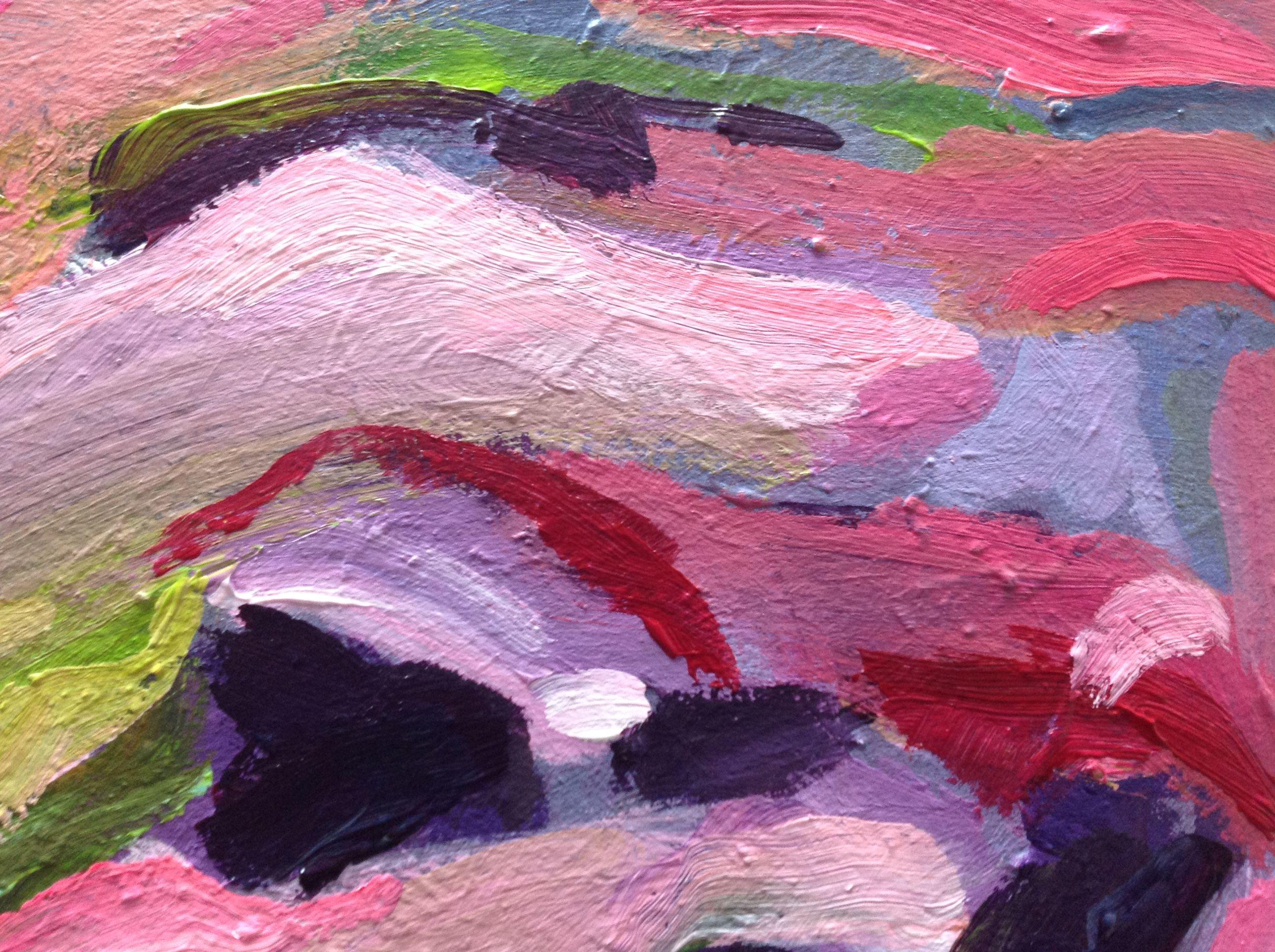 Piccola Peonia, Pittura, Acrilico su tela in vendita 2