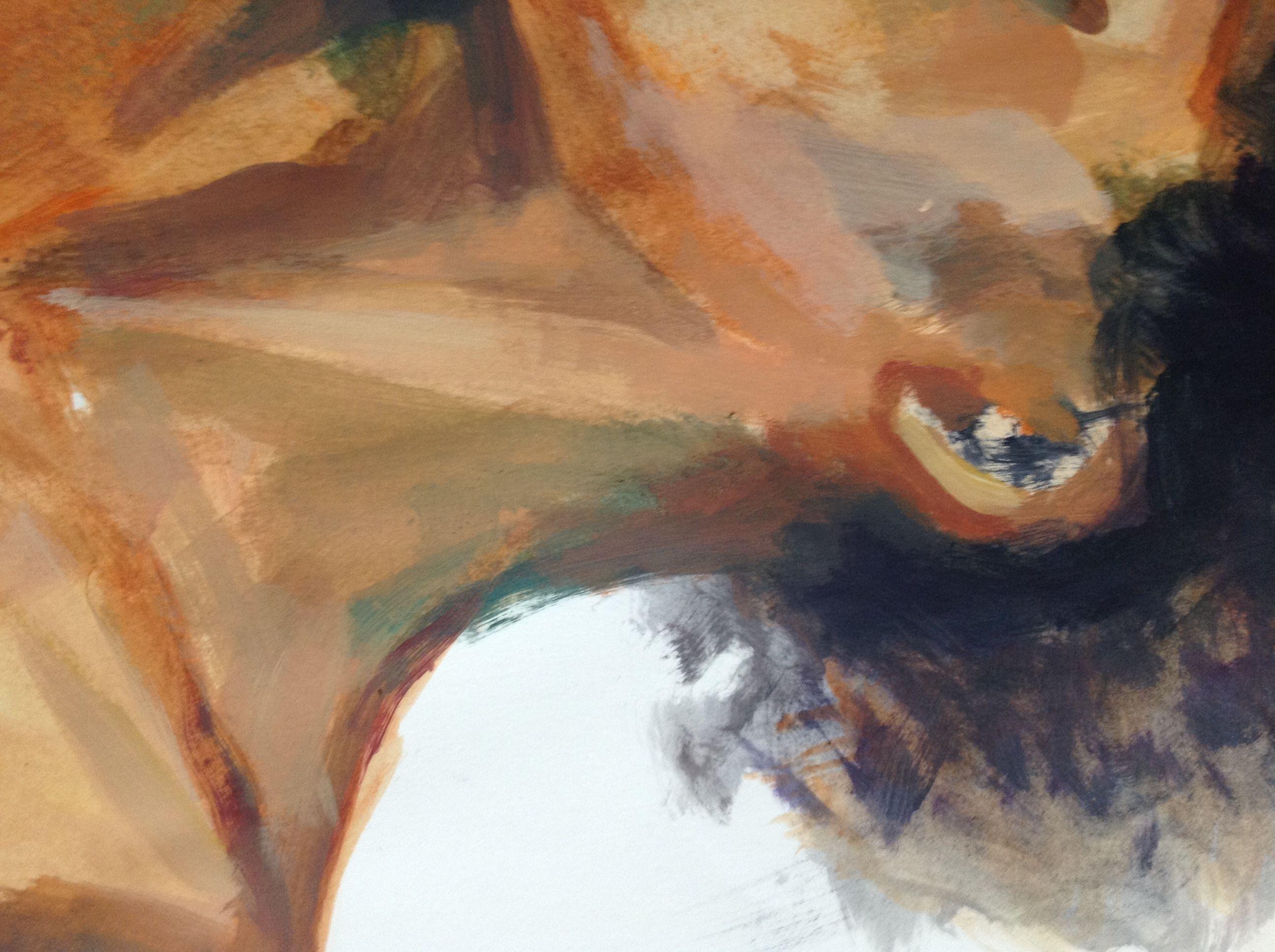 Perfil, Pintura, Acrílico sobre papel - Painting Expresionista de Anyck Alvarez Kerloch