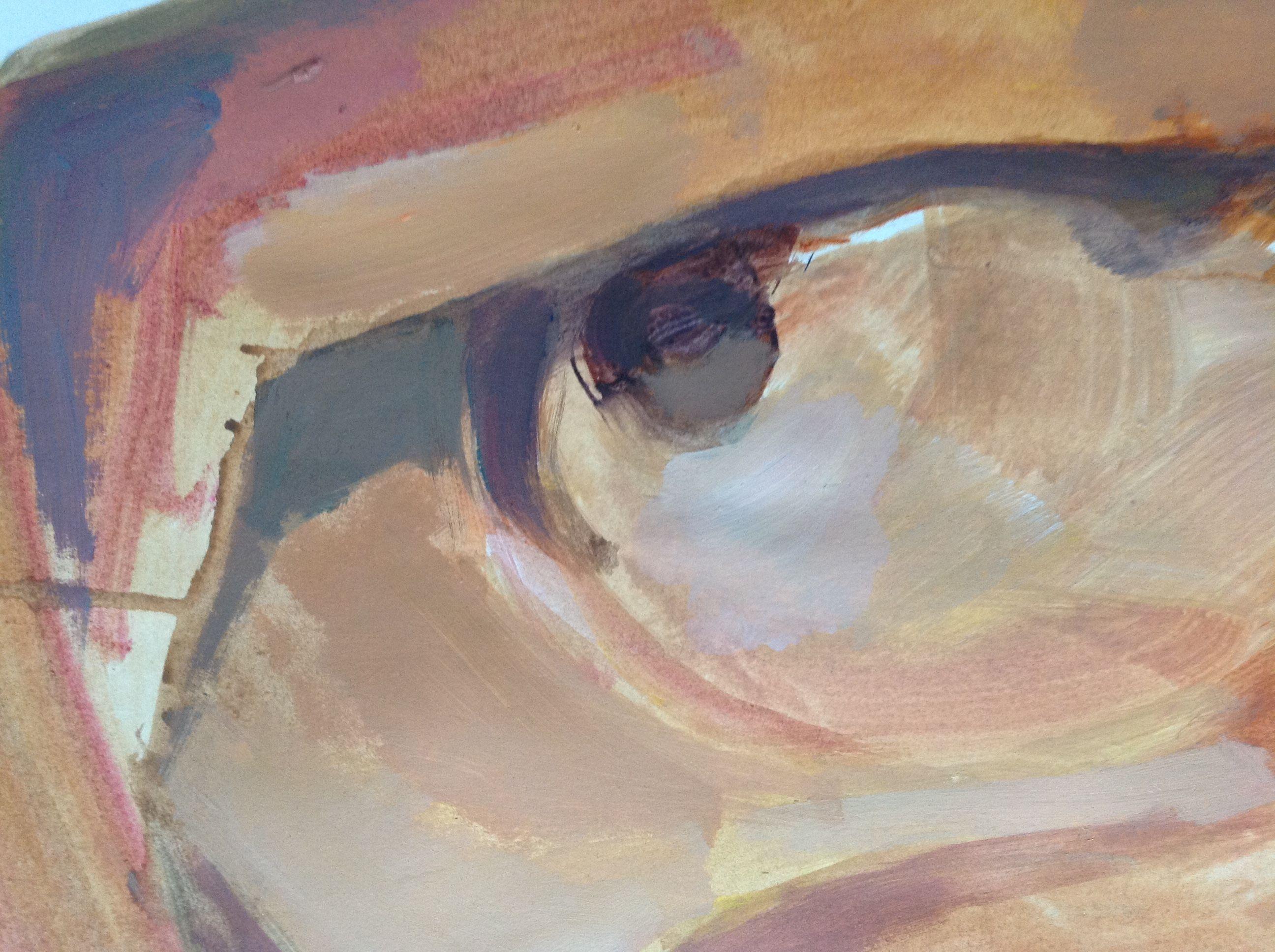 Pintura acrílica sobre papel de calidad de archivo.  Realizado con la técnica alla prima.  Me gusta pintar rápido, sin retoques.  A veces salen cosas.  Pintura espontánea :: Pintura :: Expresionismo :: Esta obra viene con un certificado oficial de