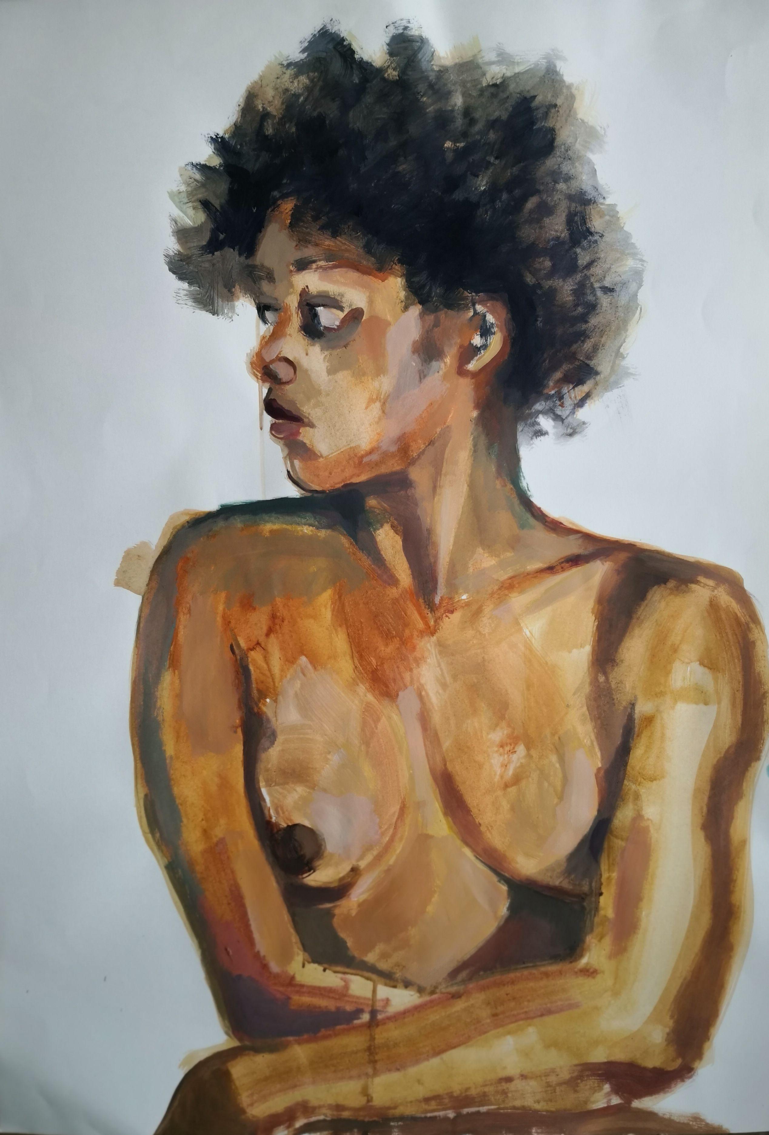 Perfil, Pintura, Acrílico sobre papel - Painting de Anyck Alvarez Kerloch